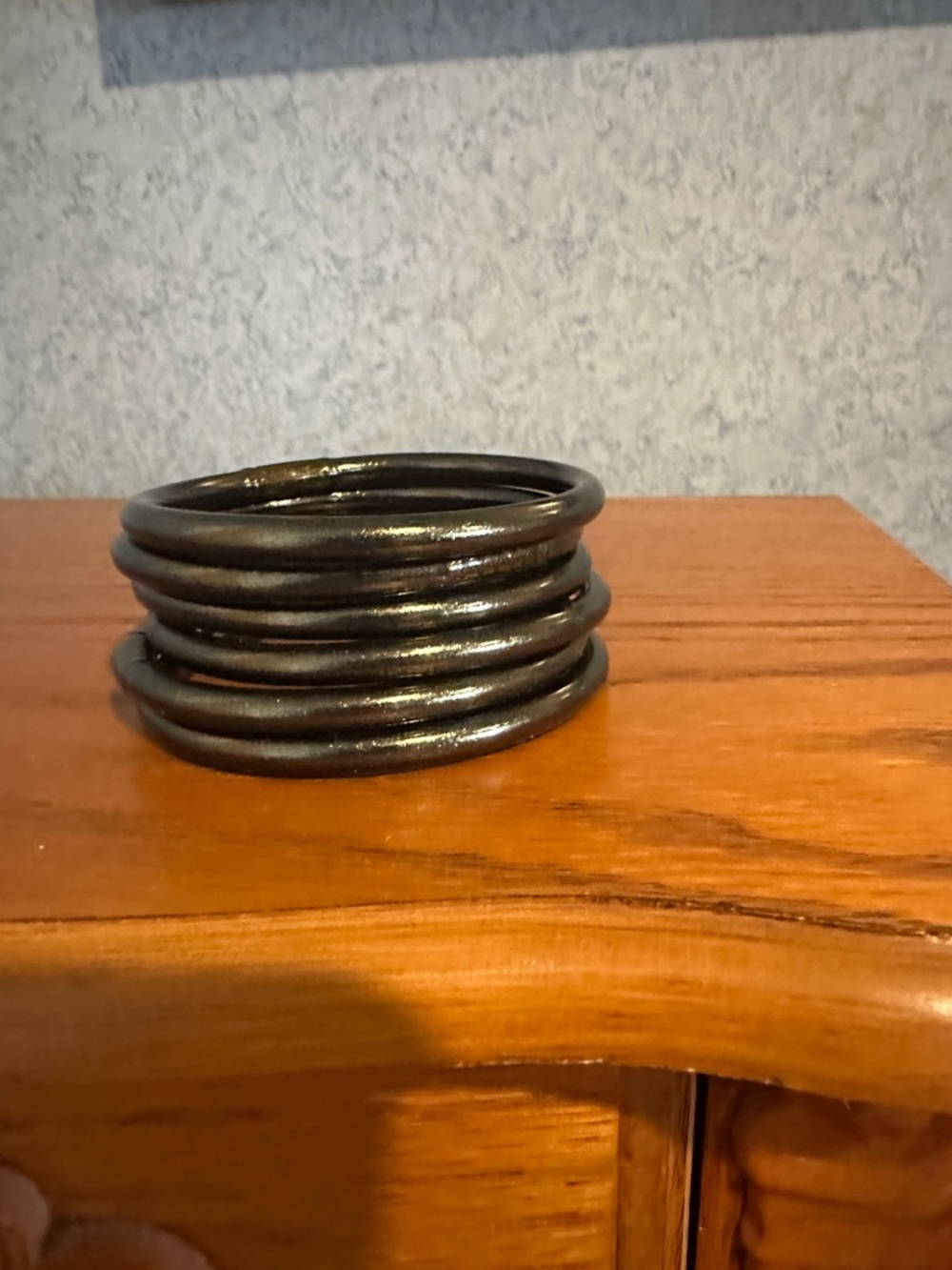 Classic Black Stacked Bangle Bracelet Set - Women Jewelry Bracelets